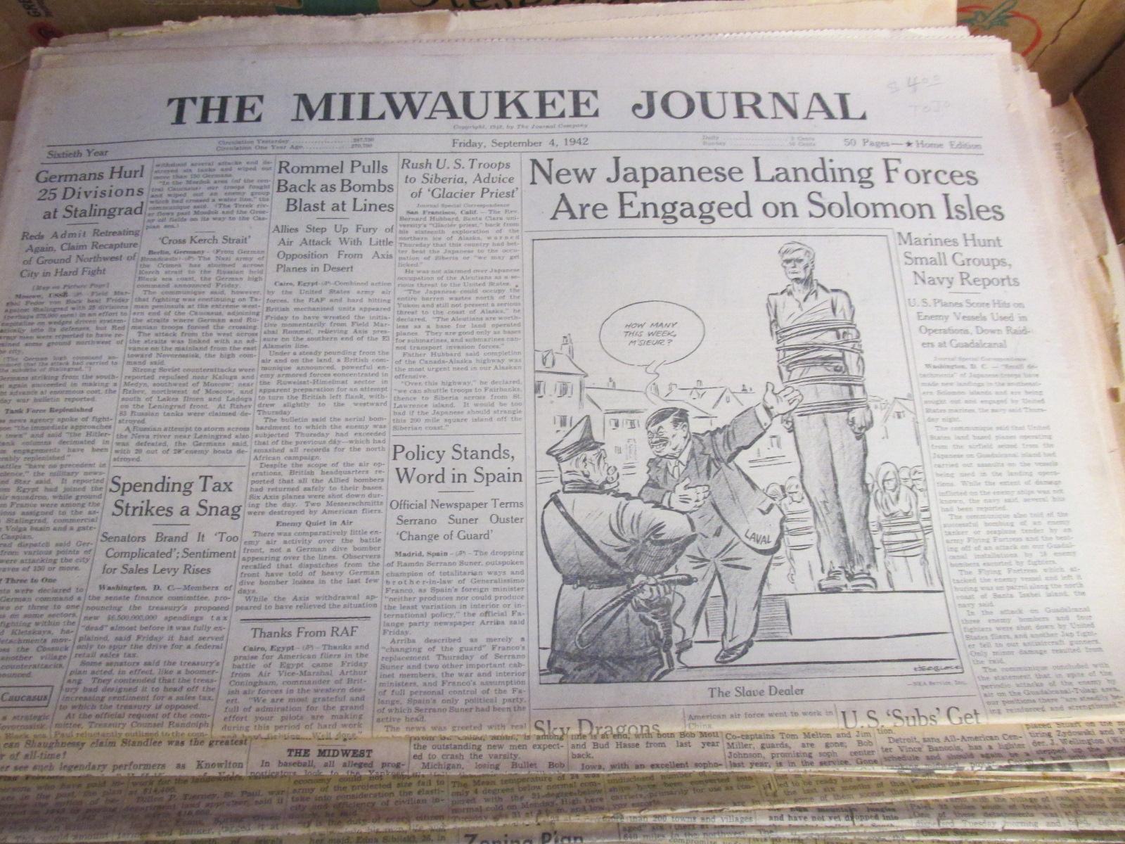 WWII News Paper Headlines/Front Pages Etc. Mostly 1944-45 – Photos a sampling