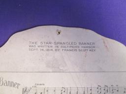 Moxie Soda Advertising Fan – Depicts Lillian Mac Kenzie - Star Spangled Banner on back