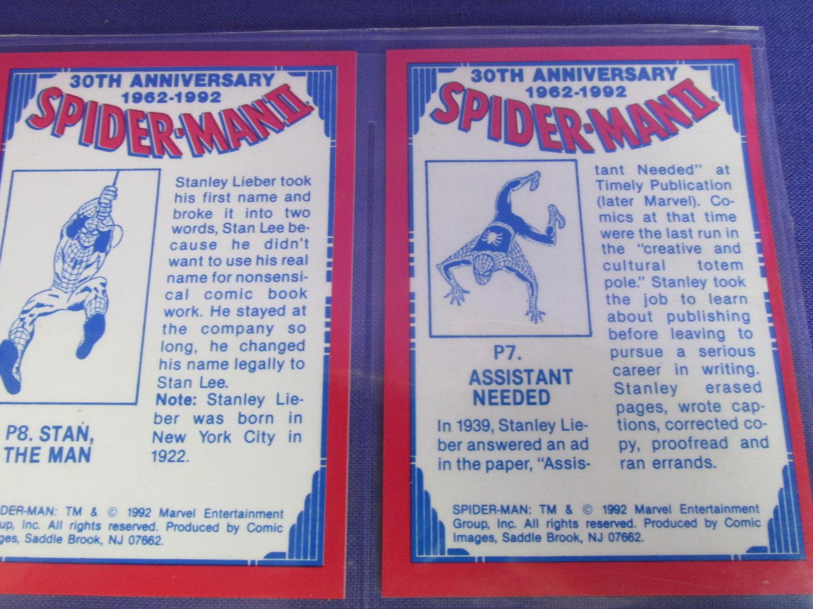 Lot of 6, “30th Anniversary” SPIDERMAN cards