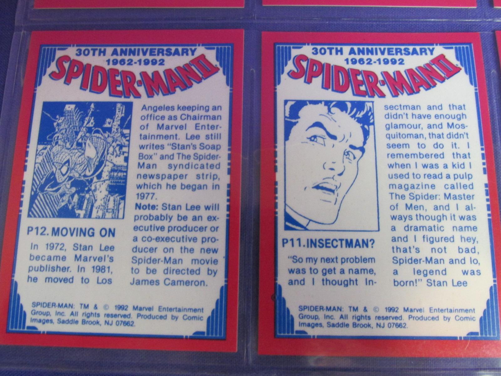 Lot of 6, “30th Anniversary” SPIDERMAN cards