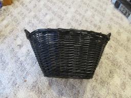 Black Wicker Handled Basket