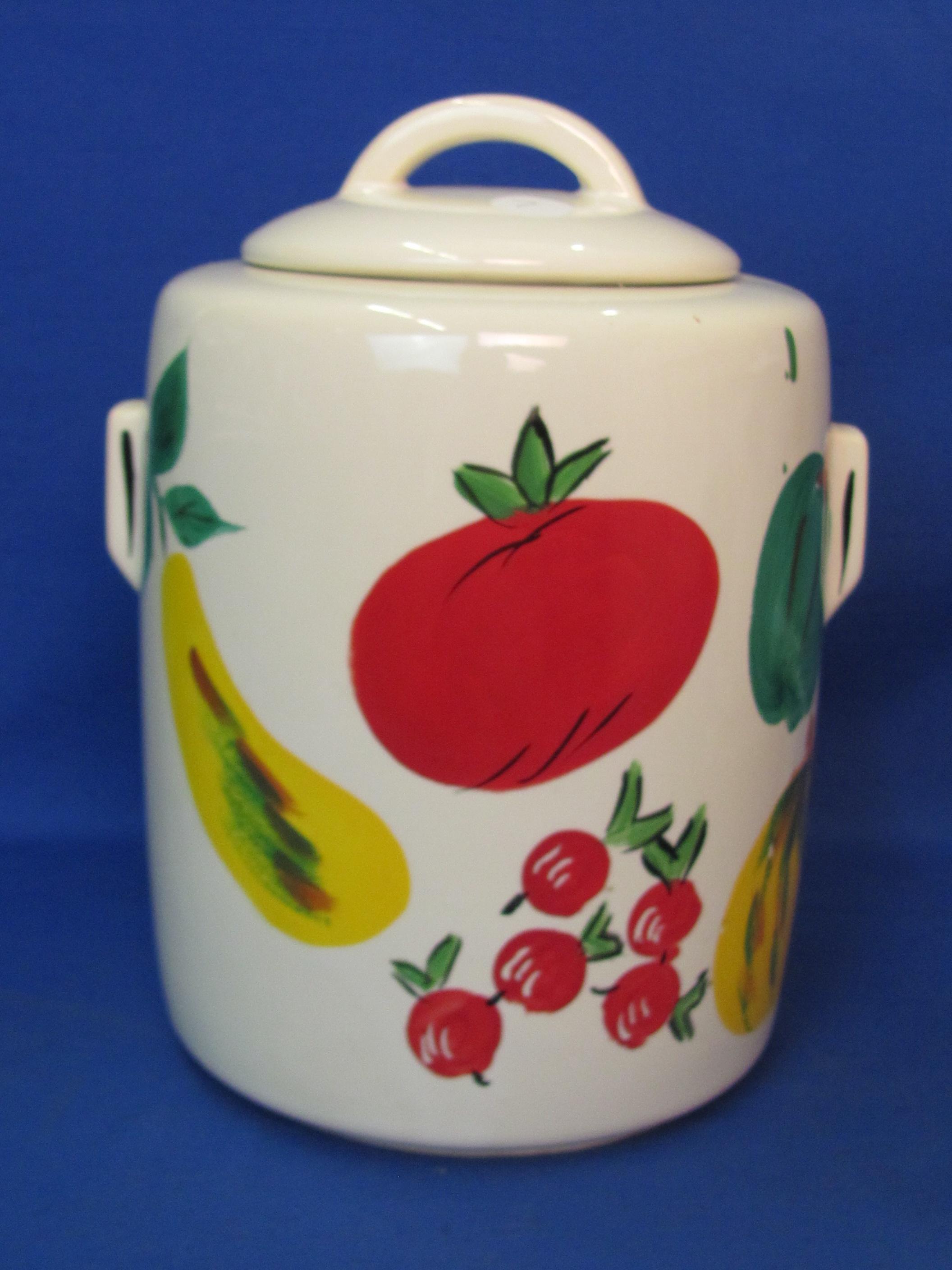 McCoy Pottery Cookie Jar – Hand Painted Vegetables – 9 1/2” tall