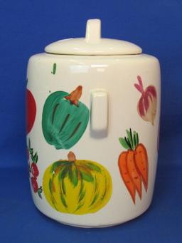 McCoy Pottery Cookie Jar – Hand Painted Vegetables – 9 1/2” tall