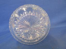 Vintage Cut Glass Vase --- Neck is Octagonal – Stands appx 8” Tall x 5” Wide