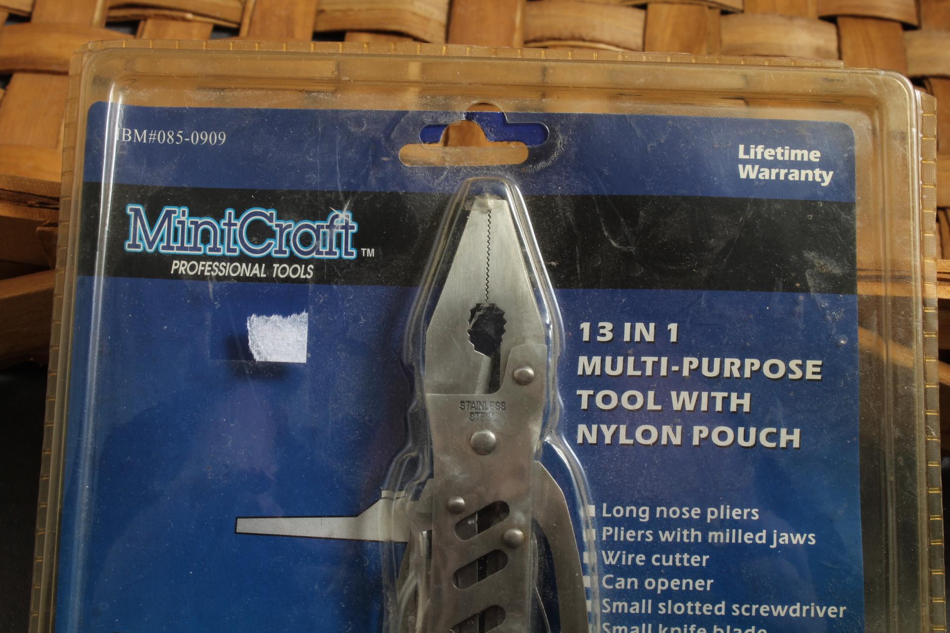 17" x 13" x 4" Basket with Handles & MintCraft 13 in 1 Multi-Purpose Tool NIP