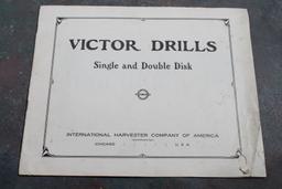 Vintage International Harvester Victor Drills Single and Double Disk Owners Manual
