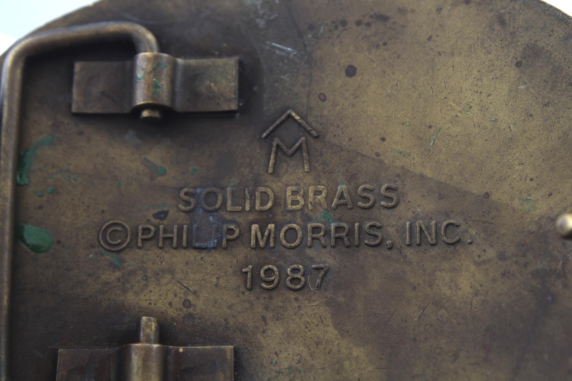 1987 Brass Marlboro Long Horn Steer Belt Buckle
