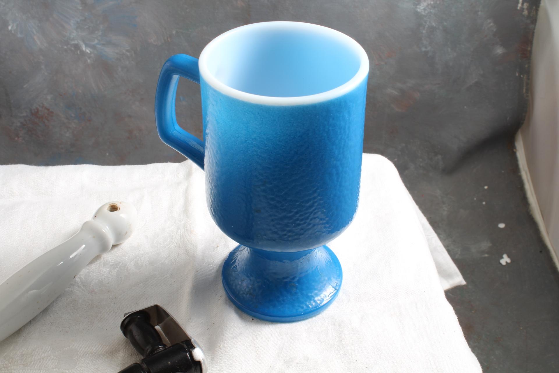 Vintage Fire King Coffee Mug & 2 Antique Coffee Pot Handles as Shown
