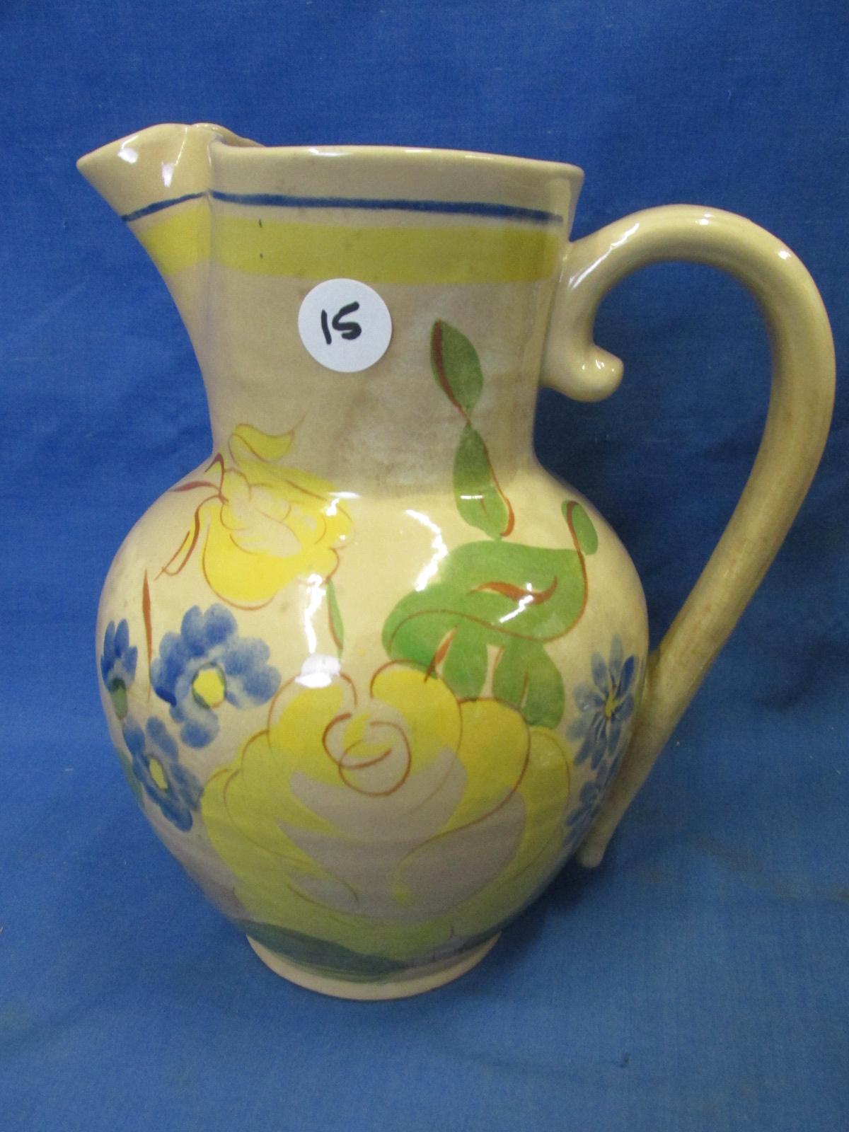 Vintage Red Wing Pottery – Yellow Rose Brittany Pitcher9 1/4” T  & Fridge Storage Crock