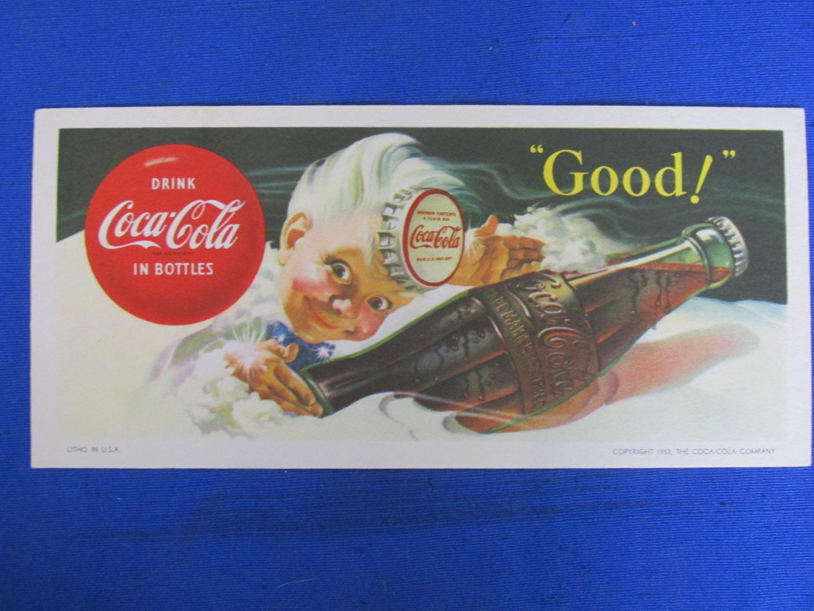 3 Vintage Coca Cola Blotters: 1956 (2 Designs) & 1960