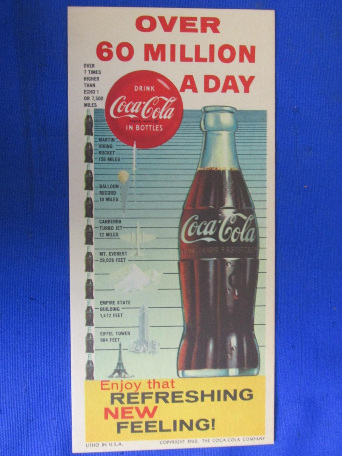 3 Vintage Coca Cola Blotters: 1956 (2 Designs) & 1960