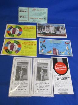 8 Assorted Vintage  Advertising Blotters