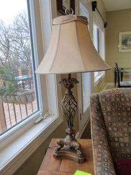 Lamp with Amber Accents