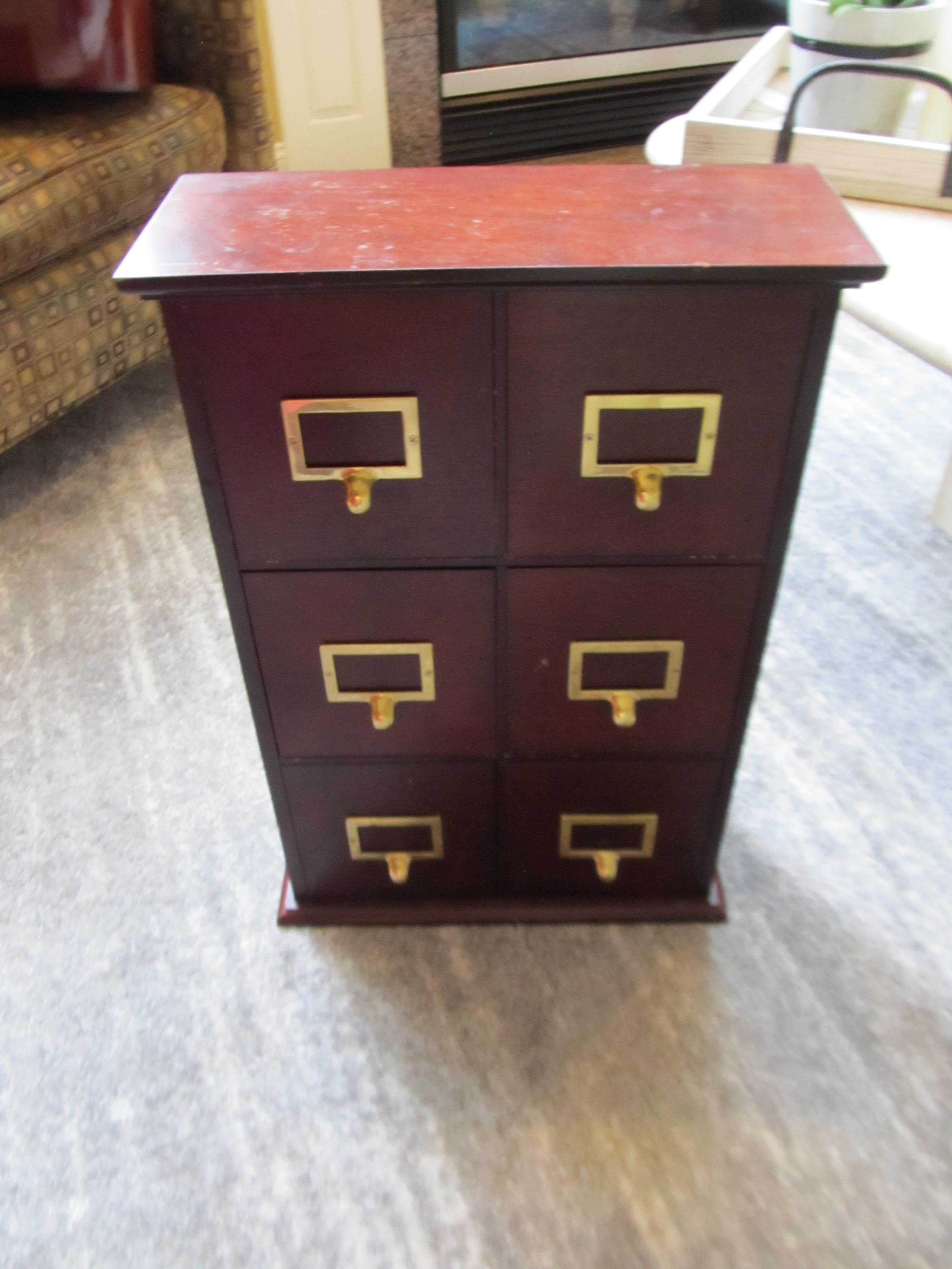 6 Drawer Compartment for CDs with wood slats