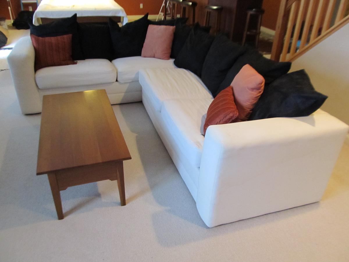 Down White Sectional Sleeper Sofa