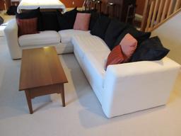 Down White Sectional Sleeper Sofa