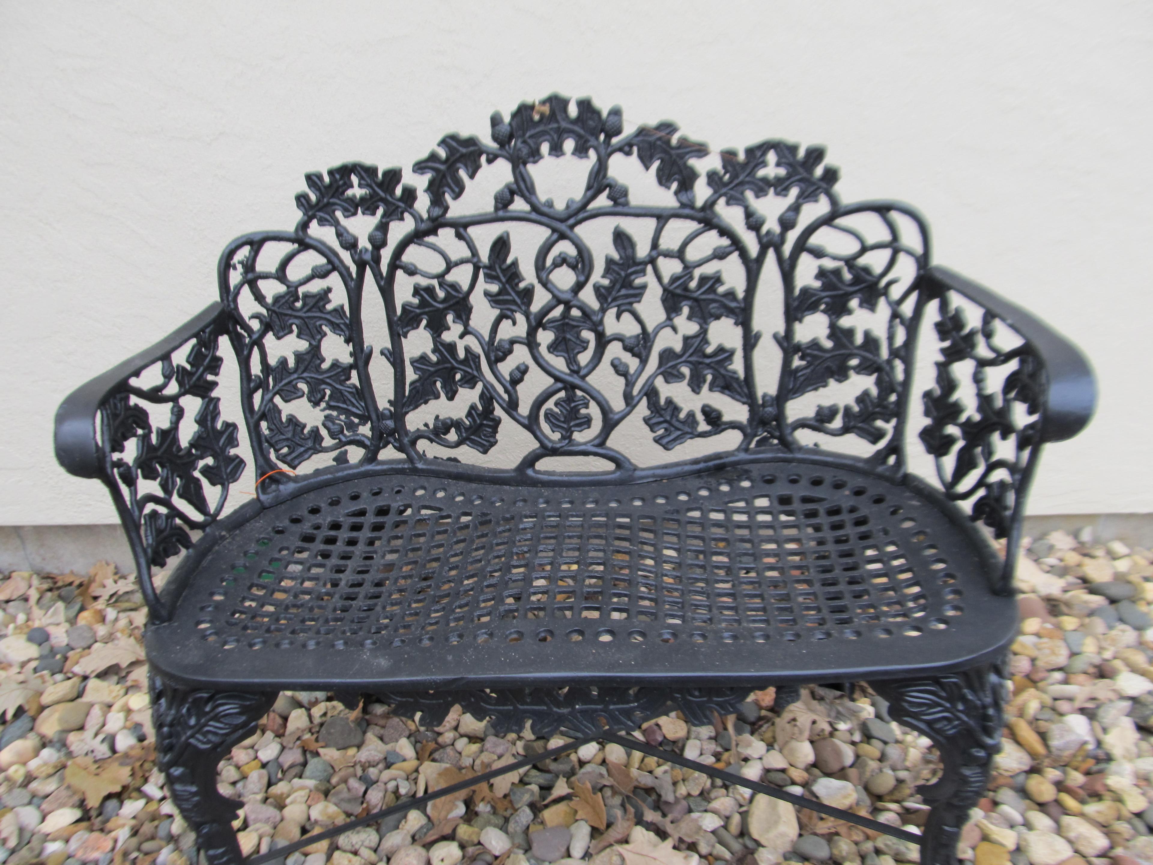 Small Wrought Iron Bench