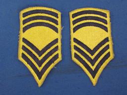 Lot of Fabric Patches – Military? Stripes & more – Largest is 3 3/4” long