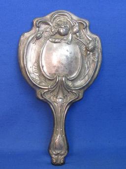 Vintage Silverplate Dresser Set by Wallace Bro. Hand Mirror & Brush – Rose Design