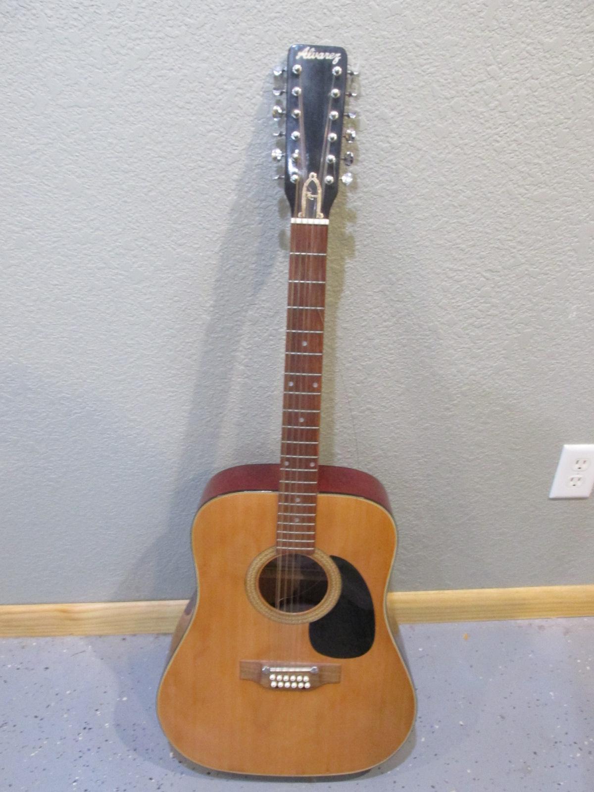 Vintage Alvarez Model 5021 12-String Acoustic Guitar & Case – Neck separation – see pix