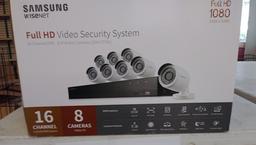 Samsung Wisenet Full HD Video Security System – 8 Camera – 16 Channel – New
