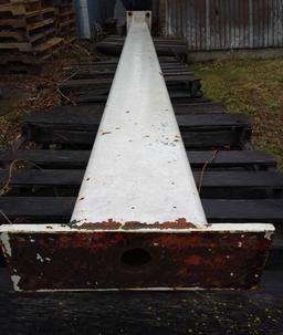 Steel Exterior Sign Post  18 feet long, beam is 6" x 10"