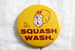 1961 U of M Gophers Rose Bowl Pinback Squash Wash