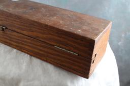 Primitive Dovetailed Wooden Pencil or Pen & Ink Desk Box Push Button Opening