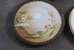 Lot of 6 Antique Handpainted Bread Plates Nippon Moriage, Bavaria, Germany,