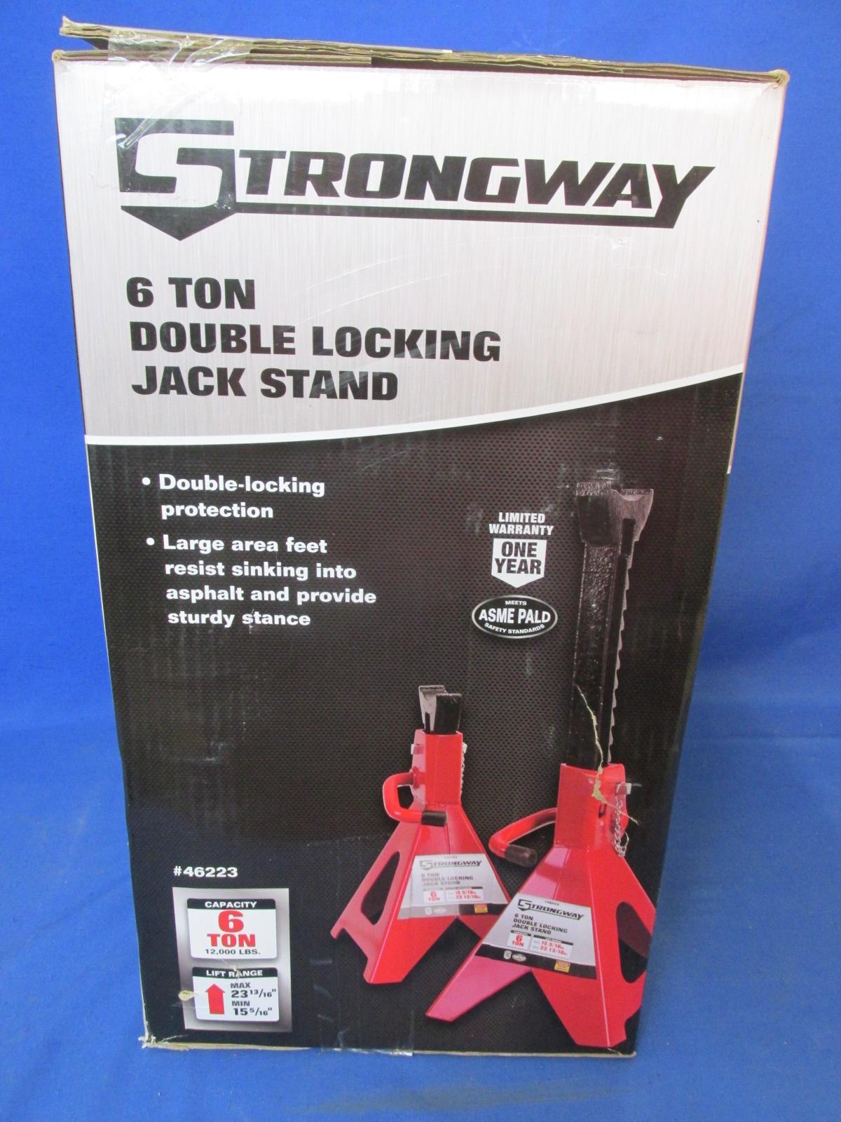 Strongway 6 Ton Capacity Double Locking Jack Stand – NIB – Please see photos