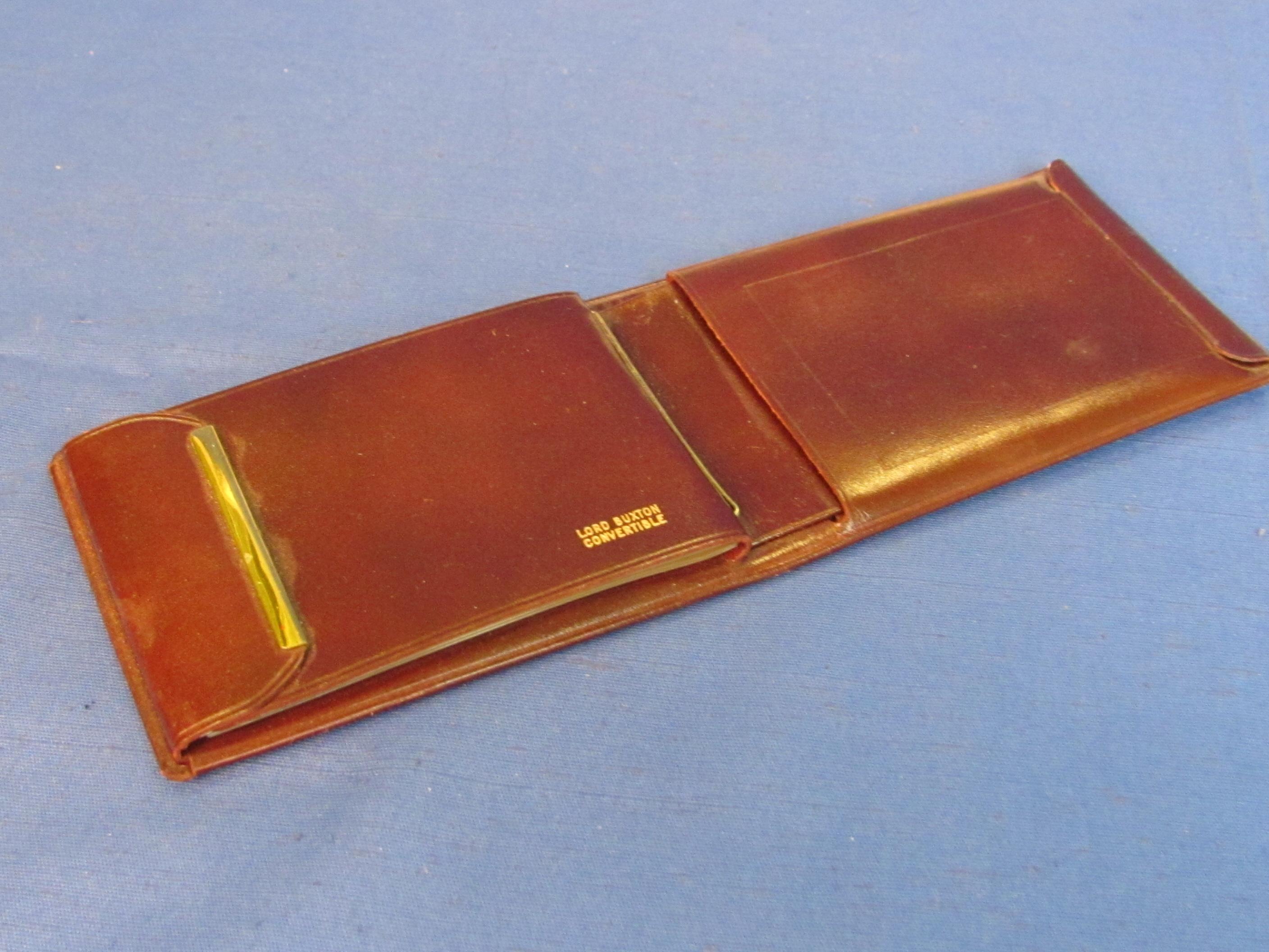 Lord Buxton Convertible Wallet – Top-Grain Cowhide Leather – In Box – New Old Stock