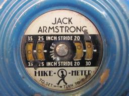 Vintage Jack Armstrong Hike-O-Meter (pedometer) 2 3/4” in diameter