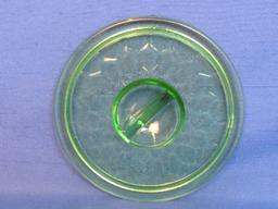 Hex Optic Round Refrigerator Dish by Jeannette Glass – 5 3/4” in diameter