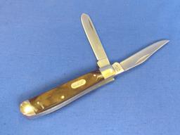 Buck 382 Folding Knife in Box with Paper – Trapper – 3 1/2” Long folded