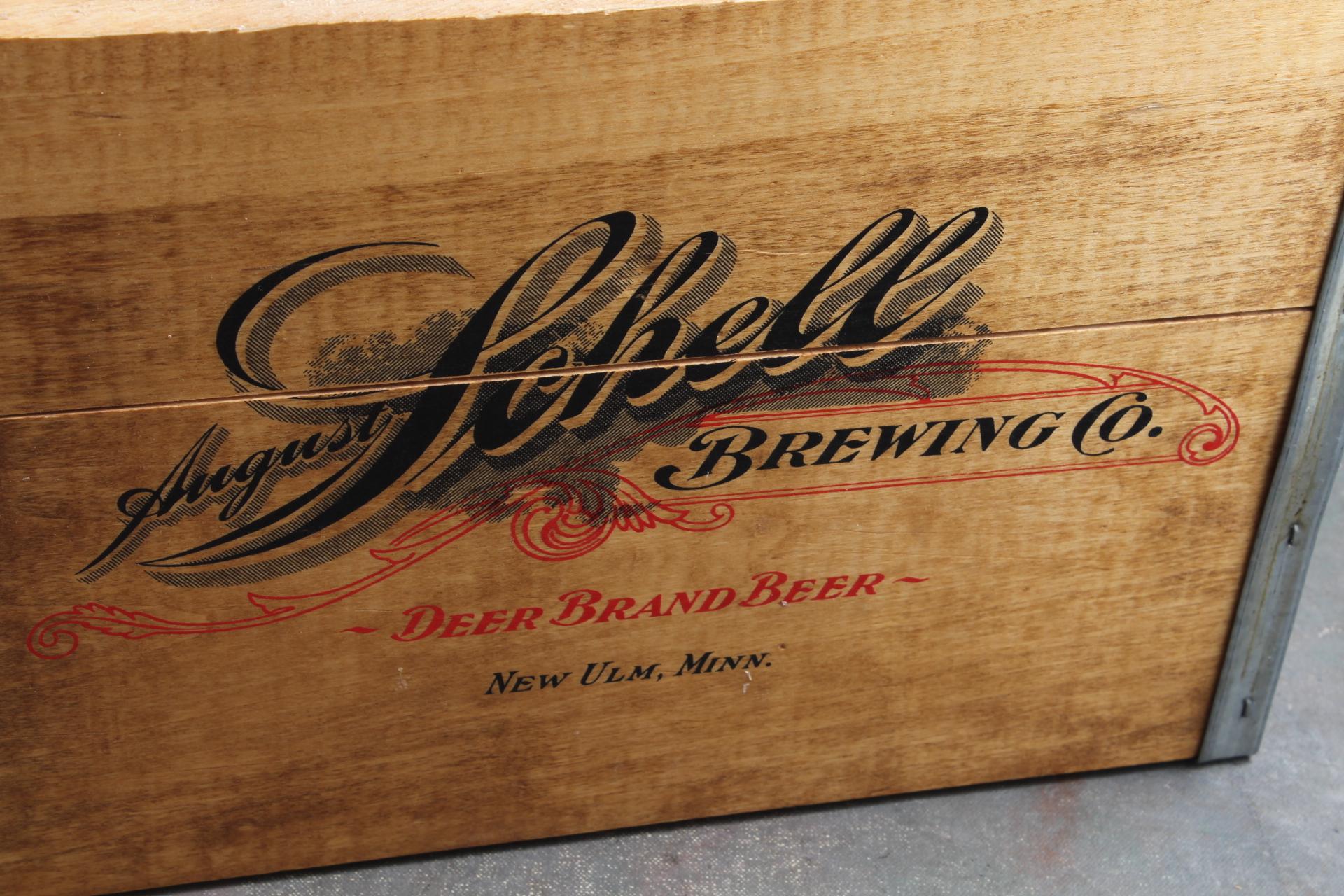 August Schell Brewing Co. Deer Brand Beer Wooden Box