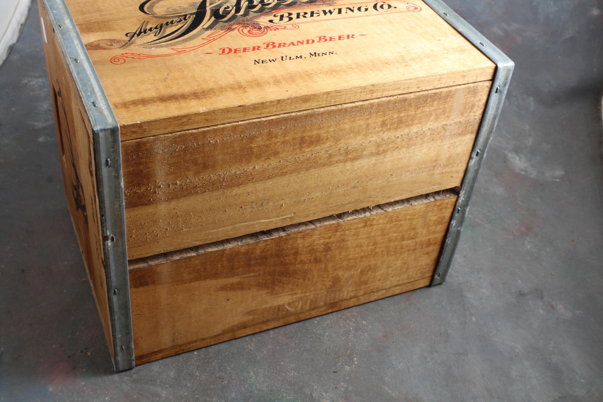 August Schell Brewing Co. Deer Brand Beer Wooden Box