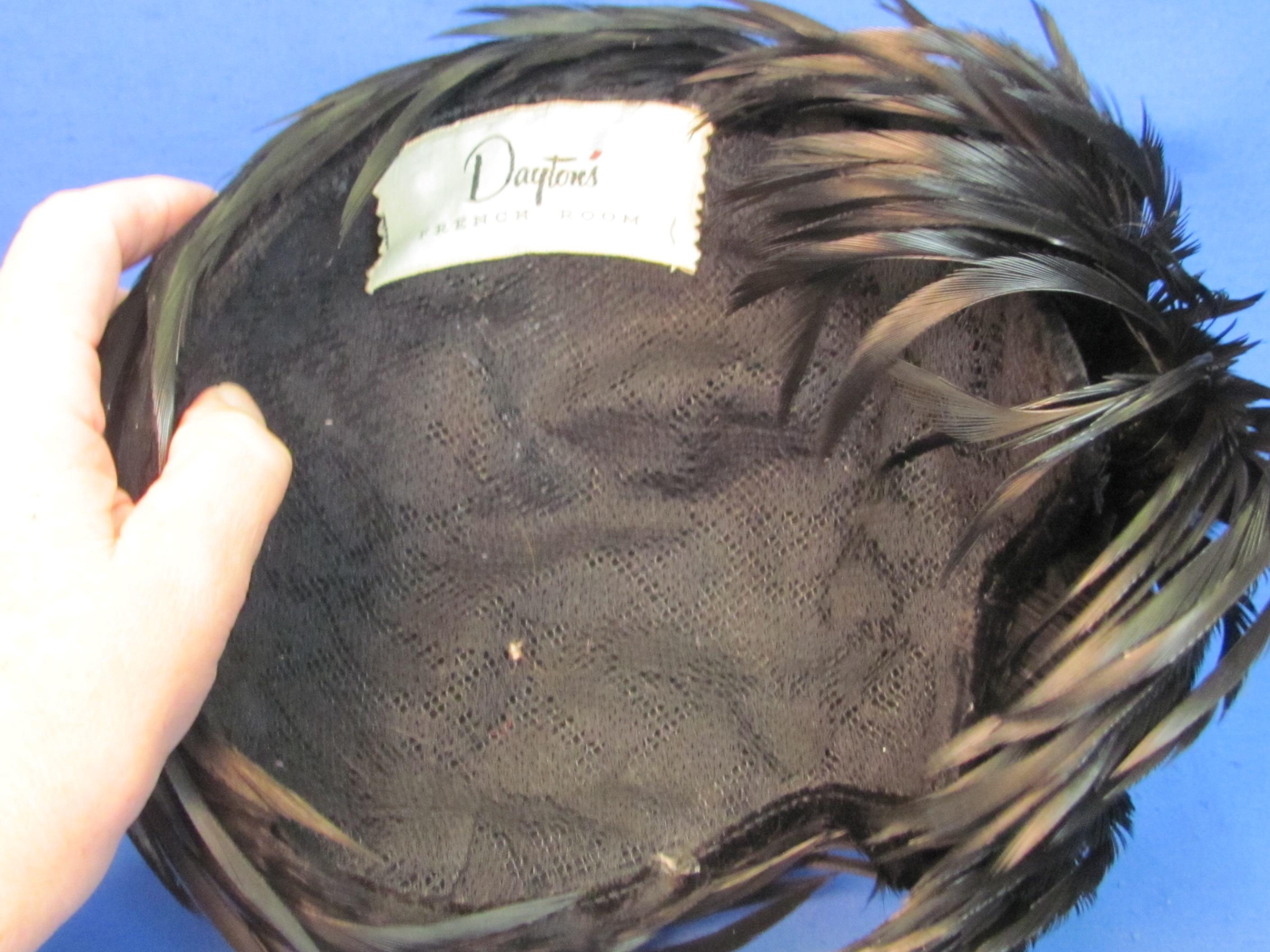 Vintage Black Feather Hat – From Dayton's French Room