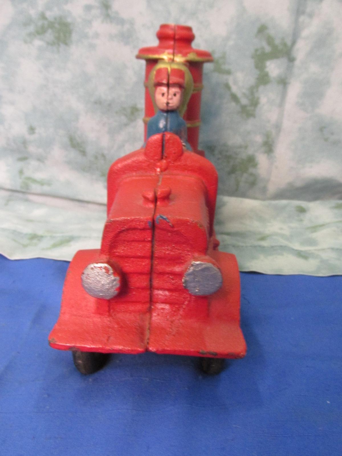 Cast Iron “Steamer” Fire Truck – 1 Driver