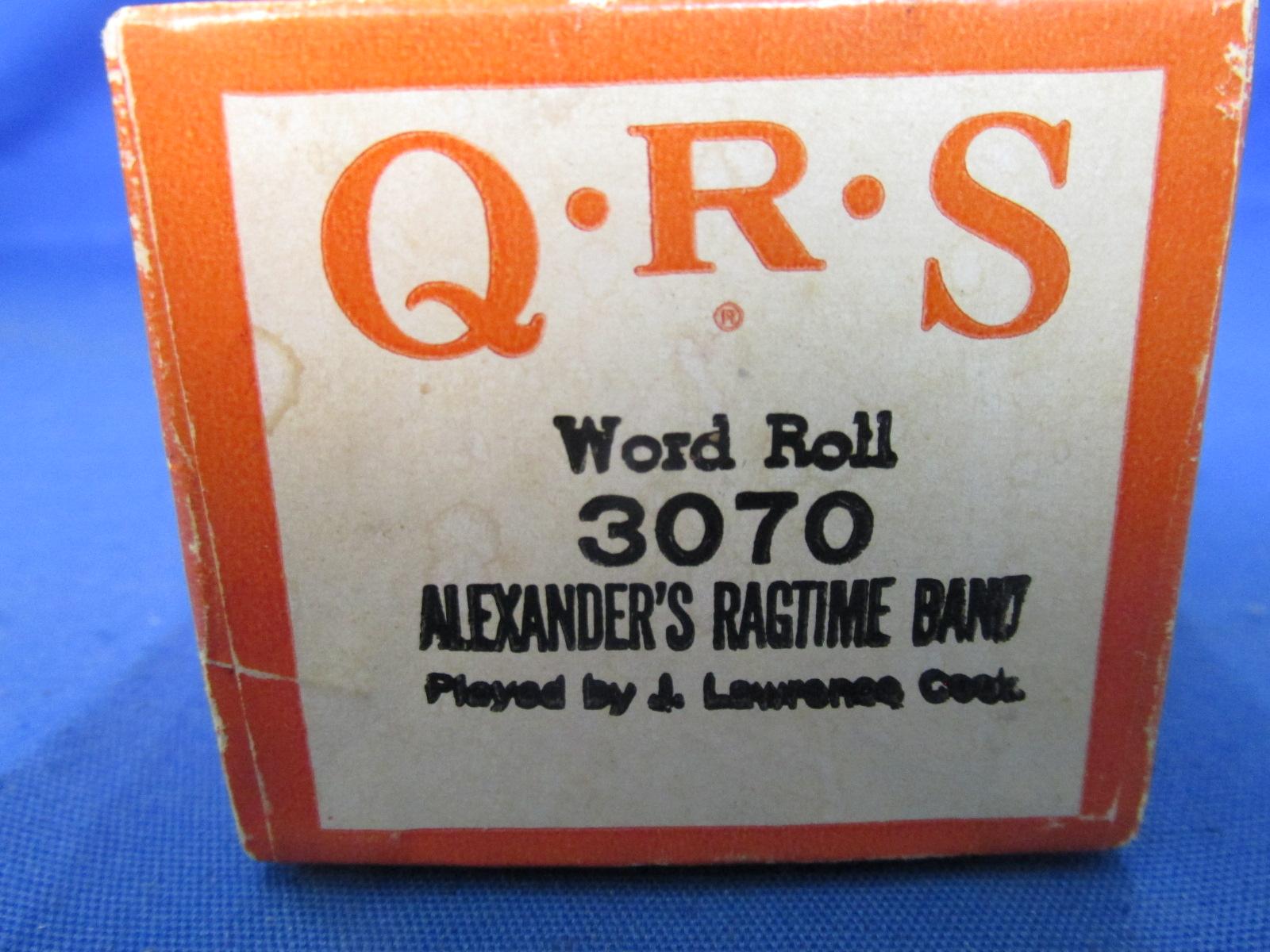 Player Piano – Working  & 5 Rag-Time Piano Rolls: St. Louis, Kansas City, Fig Leaf,