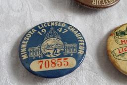 3 Minnesota Chauffeur Badges 1947, 1949, 1950 & 1957 St Paul Winter Carnival