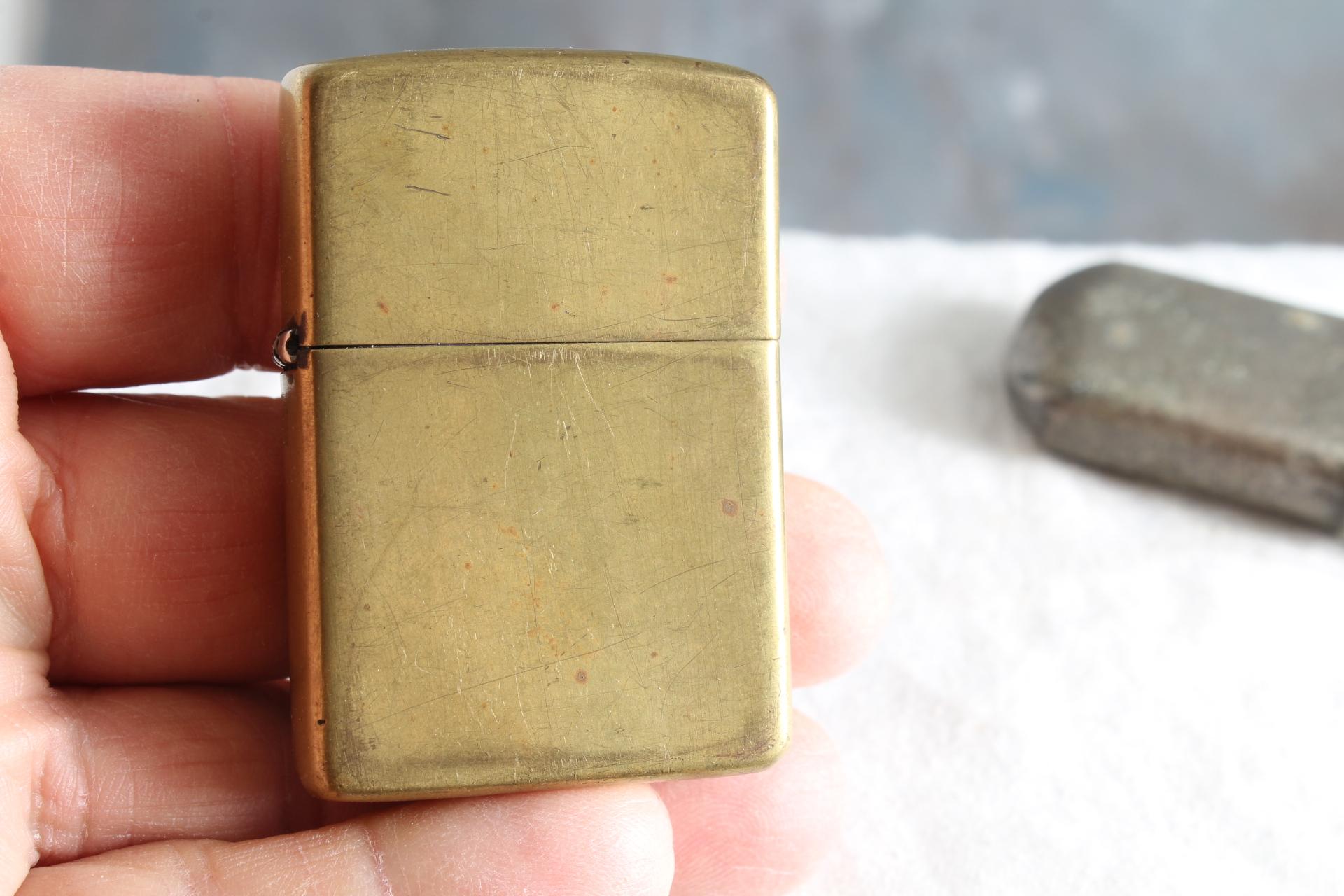 2 Vintage Lighters Advertising Camel Cigarettes and Brass ZIPPO