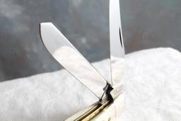 KA-BAR Trapper Antler Stag Handle Pocket Folding Knife NOS Unused Condition