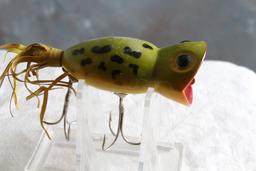 Vintage Fred Arbogast Hula Popper Fishing Lure in Box with Paper