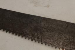 Vintage Warranted Superior 42" Crosscut Saw