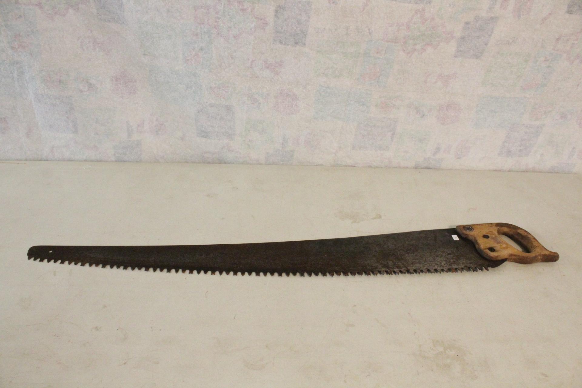 Vintage Warranted Superior 42" Crosscut Saw