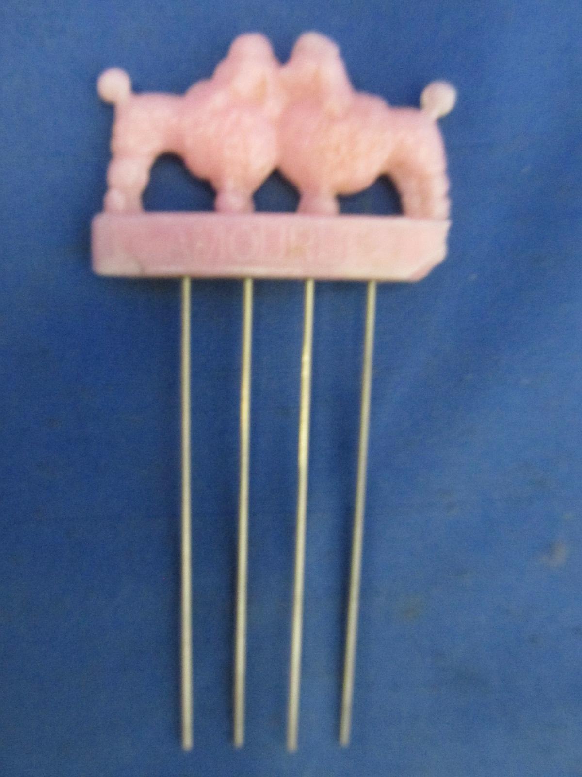 Glamourlift Hauir Pick (Pink Poodles), Blue Shell Hair Pick & Deltar Comb (Sweden)