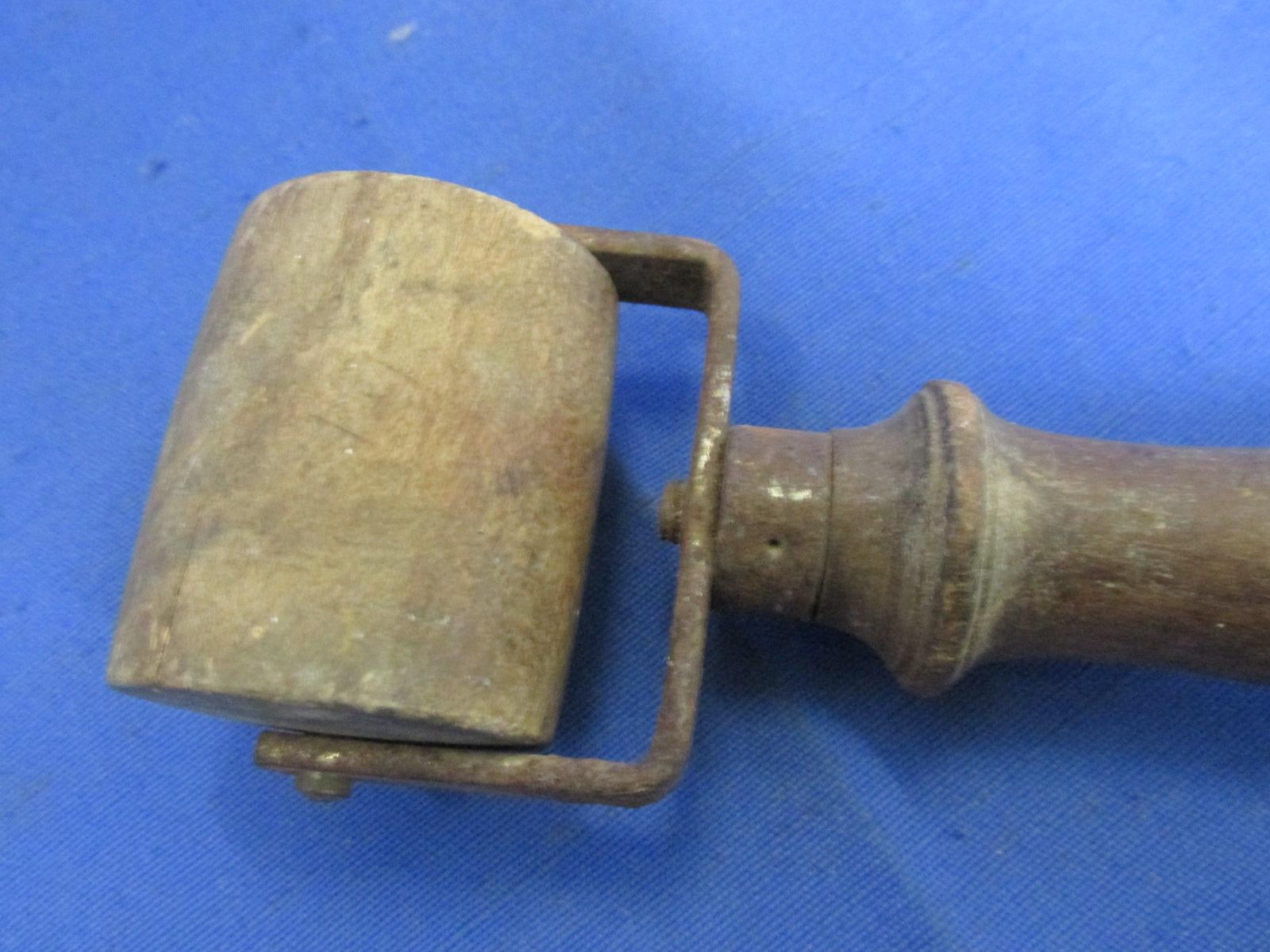 Antique Tool “Wallpaper Seam Roller”  – 7” L  roller 1 3/4” W x 1 3/4” DIA