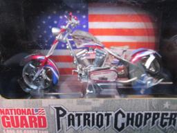 National Guard Patriot Chopper 1:18 Scale Motorcycle Model NIB