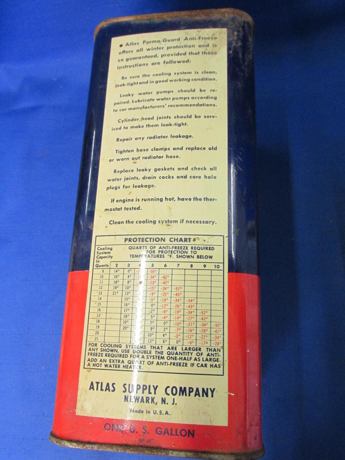 Vintage Atlas Perma Guard , Durex, & Sta-Vis Anti-freeze Tins
