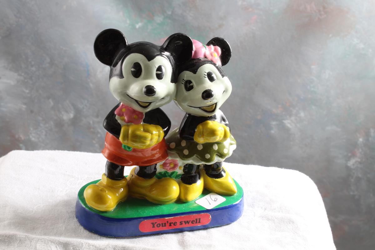 Walt Disney Productions YOU'RE SWELL Mickey & Minnie Mouse Figurine 5" Tall